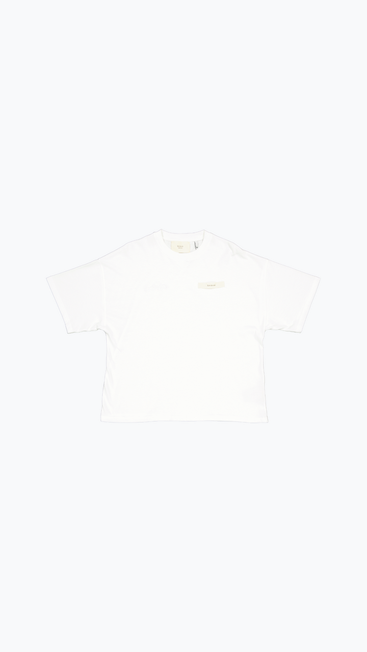 T-Shirt Boxy "Cousu Main" Blanc