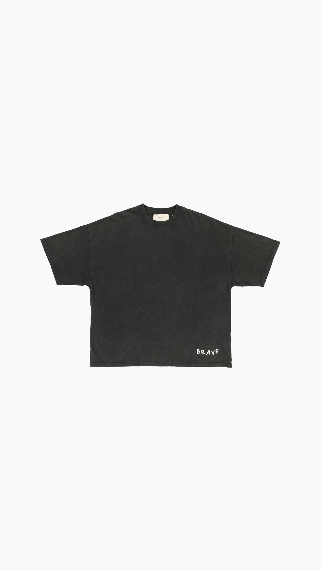 T-Shirt Boxy "Vintage" Noir délavé